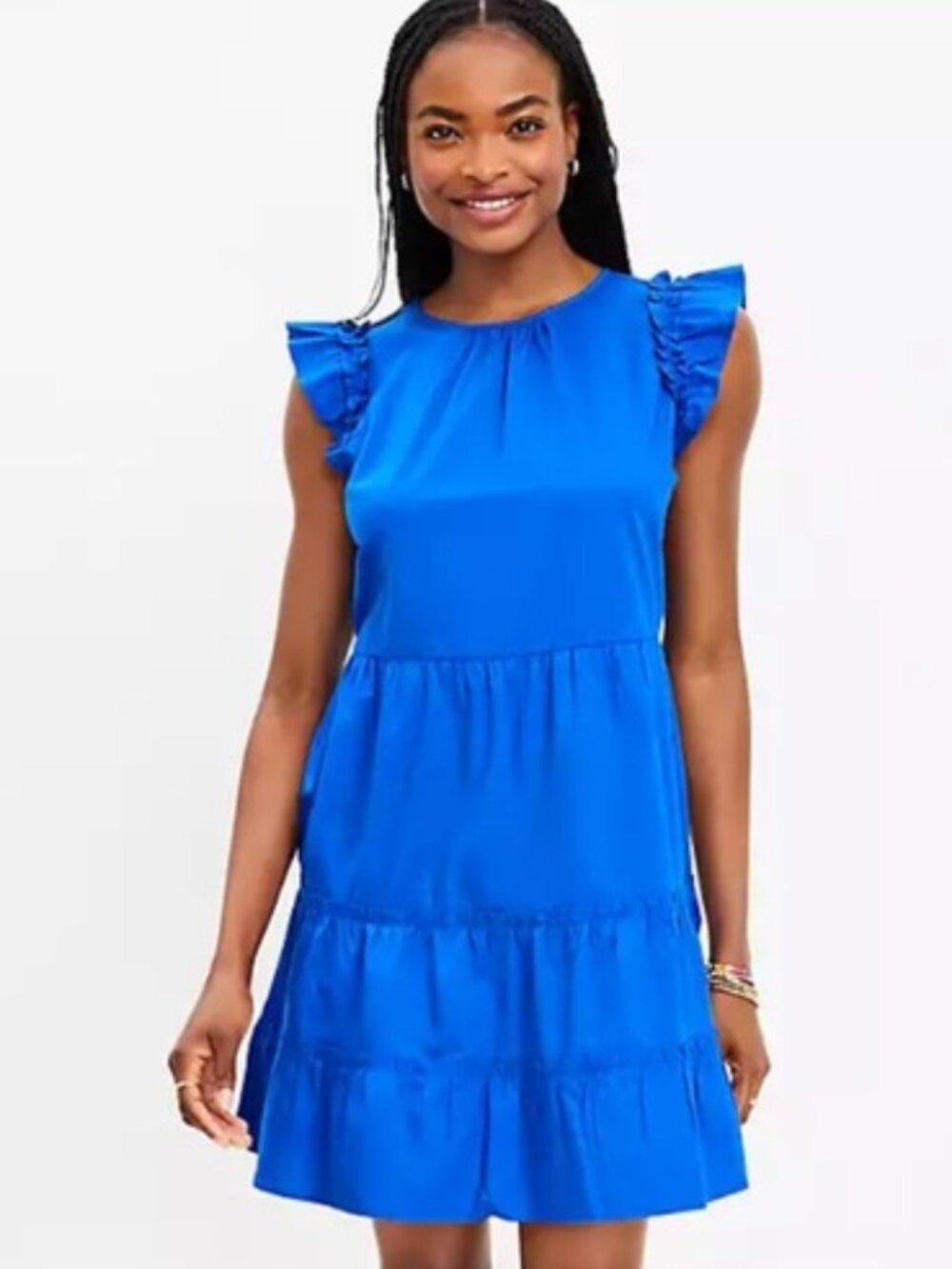 LOFT Royal Blue Tiered Dress XL | NWT